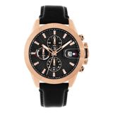 Tommy Hilfiger Dual Time Quartz horloge voor mannen met roestvrijstalen armband of lederen band