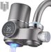 Merkloos Filtre à eau - Filtre de robinet - Avec lumière UV bleue - Affichage LED - Mode d'eau 2-en-1 - Filtration à 8 étapes - Fibre de carbone active - 12 adaptateurs - Pour cuisine salle de bain - Universel