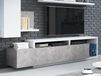 Mobistoxx BOTSWANA Meuble tv-hifi 2 tiroirs blanc/béton