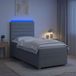 Maison Exclusive - Lit Boxspring Led avec matelas gris clair 100 x 200 cm tissu