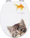Unyqoos® Luxe toiletbril met deksel – Soft-Close, motiefprint, 43,5 x 37,5 x 5 cm, geschikt voor O-vormige toiletten, roestvrijstalen scharnieren, draagvermogen 200 kg