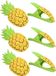 Gerimport Pince à serviette - 6x - jaune - ananas - pince à serviette - plastique