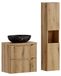 Mona Meubelset 60 cm avec plateau, lavabo à poser et colonne haute