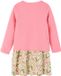 Vertbaudet Ensemble - 2 pièces - robe - gilet - fille - coton - rose, à fleurs