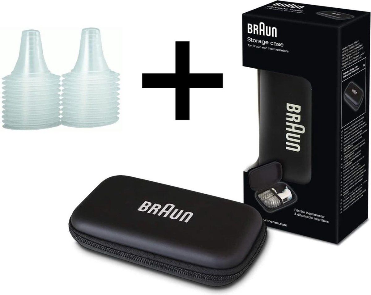 Braun Beschermende Opbergtas voor Thermoscan Oorthermometer - Zwart