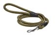 Bobby Walk Tubular Hondenriem, trainingslijn voor honden met karabijnhaak, duurzaam nylon, kaki, 124 x 1,2 cm