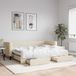 Maison Exclusive - Lit gigogne extensible avec tiroirs, couleur crème, 80x200 cm, rembourré