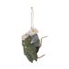Bloomingville Suspension de sapin de Noël Peo laine 2 pièces Vert-gris, 11 cm
