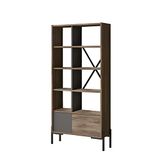 WELL HOME Boekenkast, 100% melaminecoating, bruin