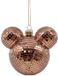 Disney Boule de Noël plastique oreilles de Mickey disco cuivre 8,5 cm