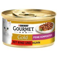 GOURMET Gold Feine Komposition 12 x 85 g Rund en kip 12x85 g