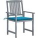 Maison Exclusive - Lot de 6 chaises de jardin en bois d'acacia massif avec coussins gris