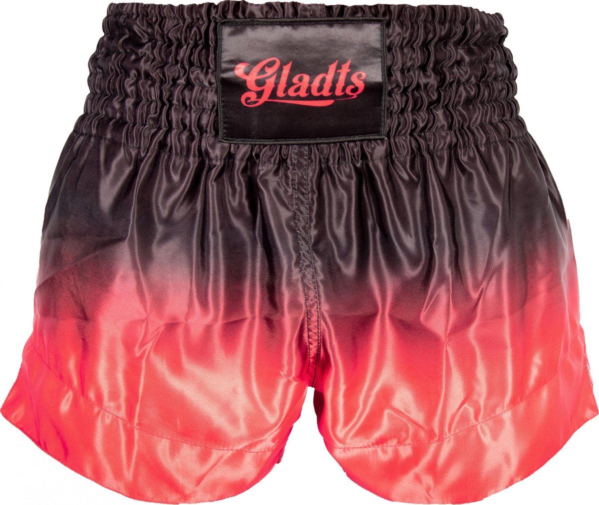 Gladts Kickboksbroek Volwassenen Zwart/rood Maat S