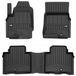 Frogum SsangYong Rexton IV à partir de 2017 - Jeu de tapis de sol (3 pièces) - Caoutchouc TPE - Bord de 6 cm - Inodore