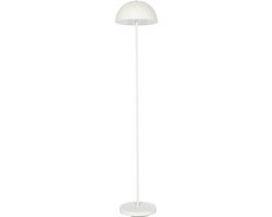 QAZQA Keira - Moderne Dimbare LED Draadloze Oplaadbare Vloerlamp USB | Staande Lamp met Dimmer - 1 lichts - H 161.6 cm - Wit - Buitenverlichting