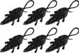 Henbrandt Horror griezel ratten - 6x stuks - zwart - 8 cm - Plastic nep ratten - Halloween thema decoraties