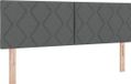 vidaXL Boxspringbed met hoofdeinde, donkergrijs, 160 x 200 cm, stof
