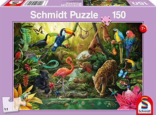 Schmidt Spiele 56456 Oerwoudbewoner, 150 stukjes kinderpuzzel, normaal