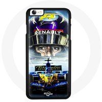Maniacase Etui voor iPhone 8 Formule 1 blauw geel Fernando Alonso Renault