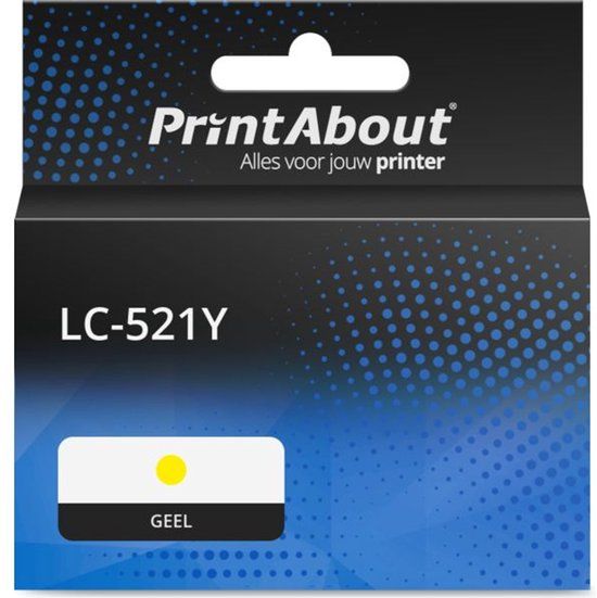 PrintAbout Huismerk Inktcartridge LC-521Y Geel