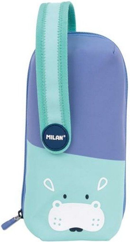 Milan Animals School Pencil Case - Blue