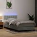 Maison Exclusive - Lit boxspring avec matelas et éclairage LED, gris, 80x210 cm, velours