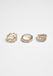 Urban Classics Dollar Ring 3-Pack Ring - L/XL - Goudkleurig