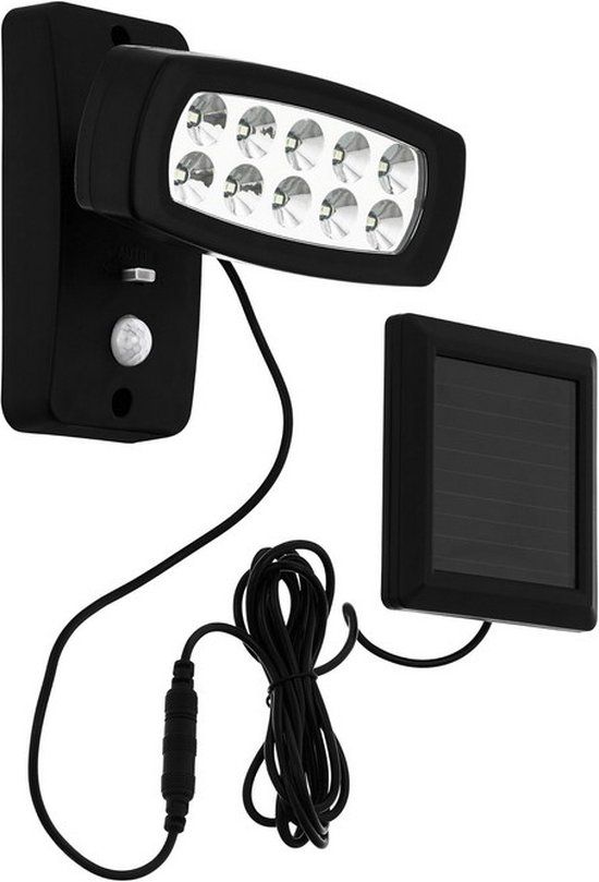 Eglo PALIZZI - Solar Wandlamp - Zwart - Met Sensor