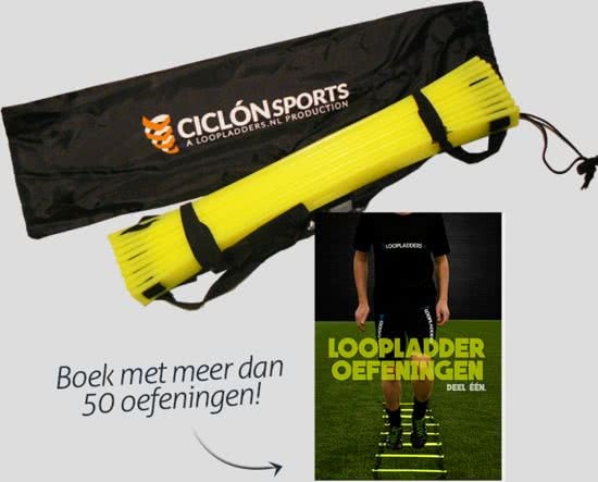 CiclÃ³n Sports Loopladder - speedladder - 6 meter + oefeningen boek