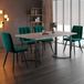 MODENUIT Ensemble de salle à manger 140 x 80 cm - Table avec 4 chaises - Vert foncé