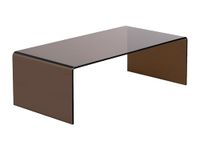 Vente-unique Salontafel van gebogen gehard glas - Bruin - ALONZO