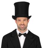 FIESTAS GUIRCA Zwart (21 cm) - hoed voor victoriaans en magisch kostuum - ideaal voor kostuumfeesten, carnaval en Halloween - volwassenen unisex - zwart