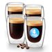 BigDean, 4 pièces tasses à expresso à double paroi, 80 ml, qualité professionnelle