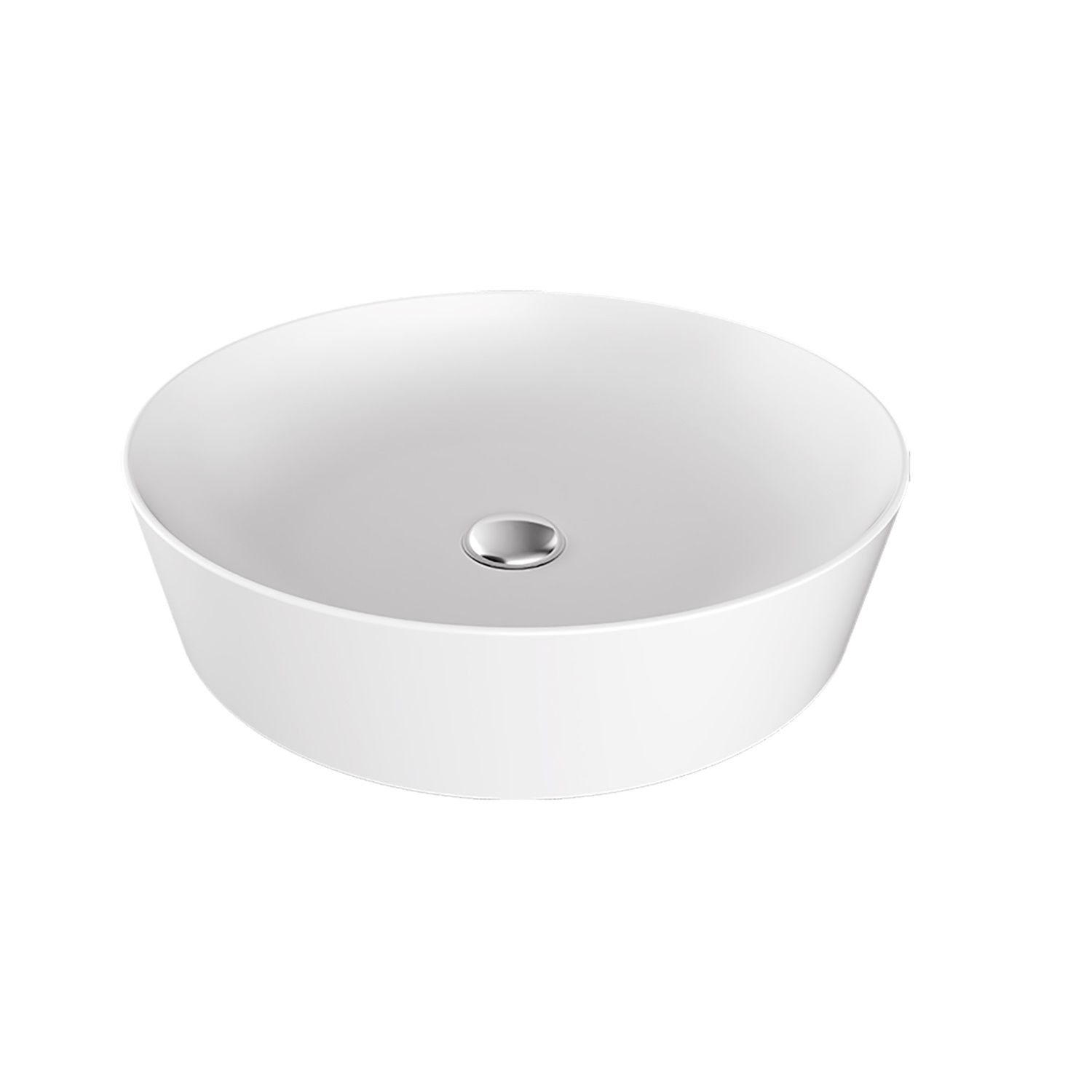 Boss & Wessing Xtreme Opbouw Wastafel Rond 40 cm Glans Wit