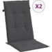 Maison Exclusive - Coussins de chaise à dossier haut, lot de 2, anthracite mélangé