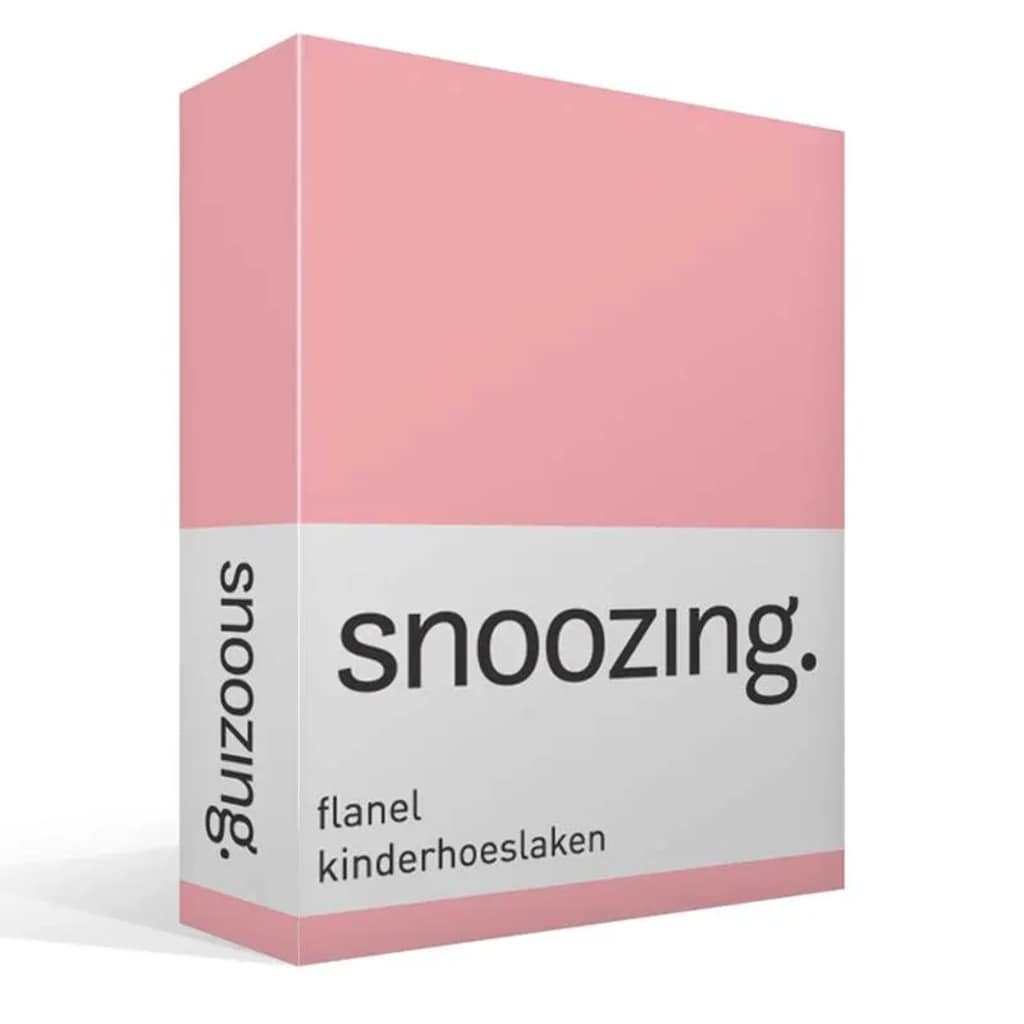 Snoozing flanel kinderhoeslaken - Wiegje (40x80 cm) - 100% geruwde