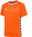 Hummel Kinder-T-shirt Playful Oranje Gestreept Katoen Korte Mouw Ronde Hals Unisex 12 jaar