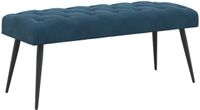 vidaXL Bank met knopen tufting Blauw 110 x 40 x 46 cm Fluweel
