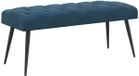 vidaXL Canapé avec boutons touffetés Bleu 110 x 40 x 46 cm Velours