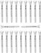 Allecto Premium - 20 stuks Blocs en bois Golf tees 8 cm - Blanc