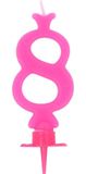 Verjaardagskaars Roze Nr. 8