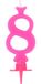 Verjaardagskaars Roze Nr. 8