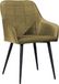 Soof&Tess - Set van 2 - Varese Eetkamerstoel - Okergeel - Fluweel - Velvet - Industrieel - Met armleuning - Easy Clean Stoffen - Hoge Kwaliteit