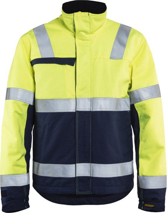 Blåkläder 4069-1514 Multinorm Winterjas Geel/Marineblauw maat 4XL
