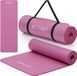 Actiget Tapis de yoga - Extra épais - Sangle de transport incluse - 183 x 61 x 1,5 cm - Rose