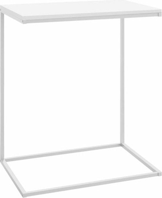 vidaXL Bijzettafel 55x35x66 cm bewerkt hout wit