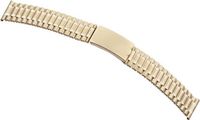 Hs Bear Horlogeband Metaal Classic Double - 20mm Goudkleurig Unisex Staal