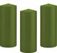 Trend Candles Bougie cylindrique/bougie tronc - 12x - vert olive - 8 x 20 cm - 119 heures de combustion - bougies horeca