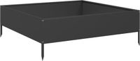 vidaXL Verhoogde Plantenbak - Staal - Zwart - 100x100x33,5 cm