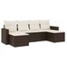 vidaXL 6-delige Loungeset met kussens, polyrattan, bruin